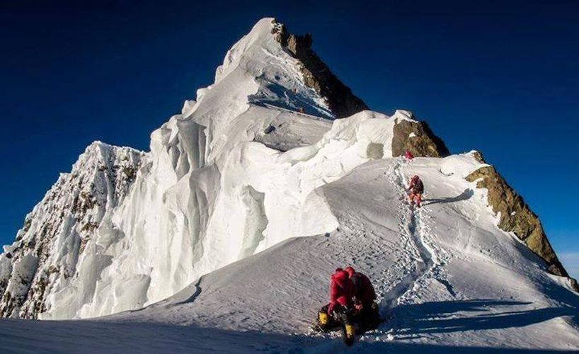 Summit Ridge of Broad Peak in the Karakorum region of the Pakistan Himalaya