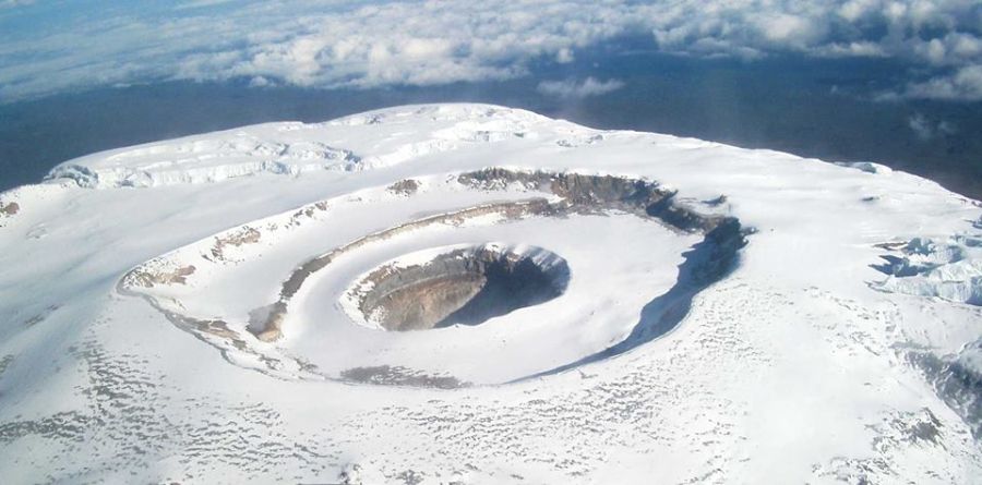 Aerial view of Mount Kilimanjaro